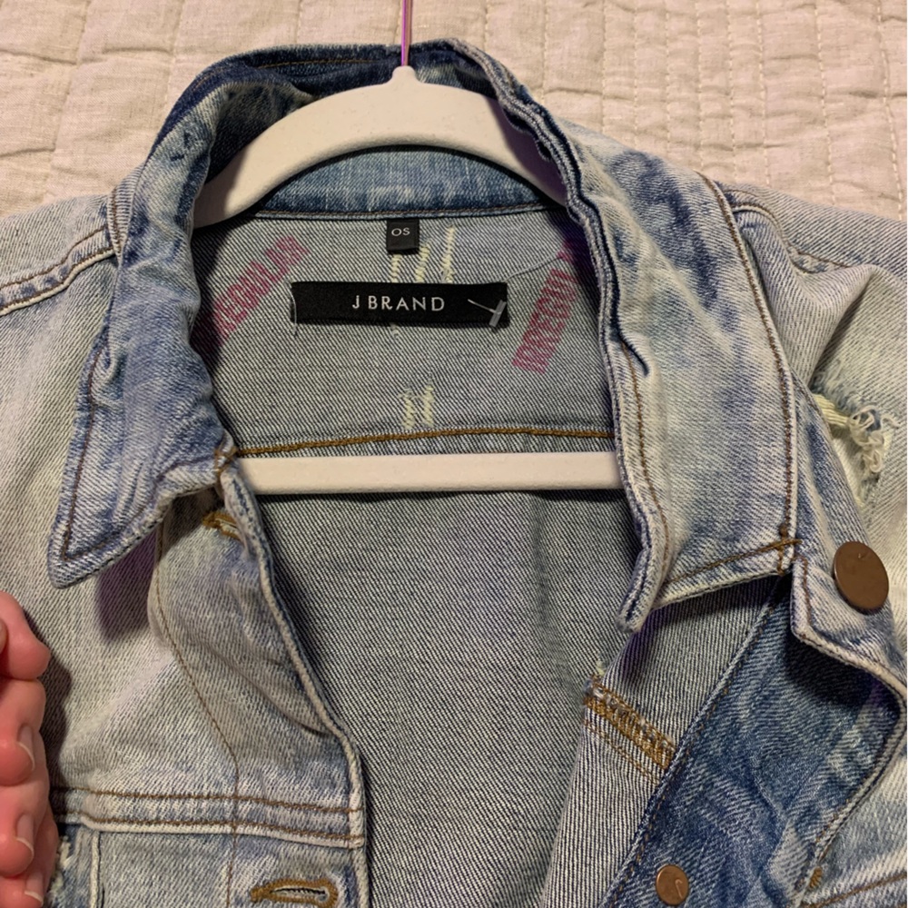 J Brand distressed denim jacket